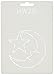 Sten Source HW-251 Quilt Stencils by Hari Walner, 3-1/2-Inch, Moon and Star