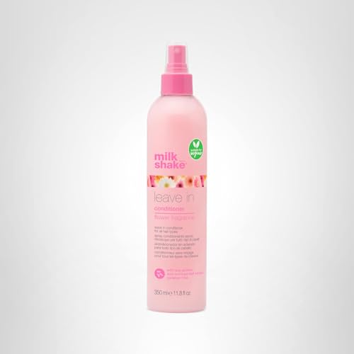 MILK_SHAKE LEAVE-IN CONDITIONER DETANGLER SPRAY FOR NATURAL HAIR – LEAVE IN CONDITIONER FOR CURLY HAIR OR STRAIGHT HAIR – PROTECTS AND HYDRATES COLOR TREATED AND DRY HAIR – FLOWER FRAGRANCE 11.8 FL OZ