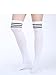Satinior Women Knee High Socks High Thigh Stockings with Colorful Strips for Cosplay, Halloween, Party, Daily Wear, One Size (Multicolor 1, 3 Pack)