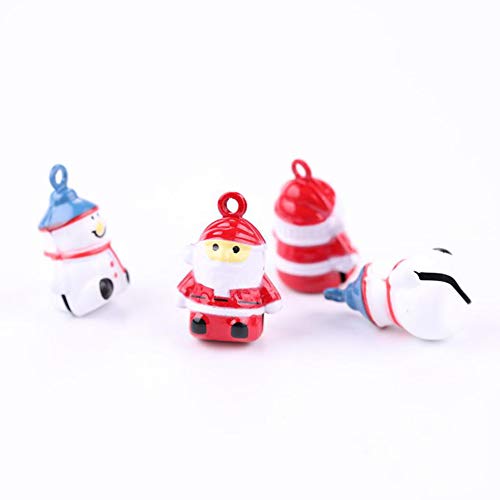 Olpchee 10PCS Mini DIY Jingle Bells Mini Cute Decorations Ornament Bell for Jewelry Findings Charms Pendant (Santa Claus) - Thumbnail 3