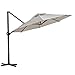 Abba Patio Outdoor Patio Umbrella with Tilt and Crank Lift, 11Feet, 11', Khaki