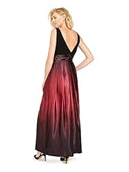 S.L. Fashions Women's Long Satin Party Dress 3/4