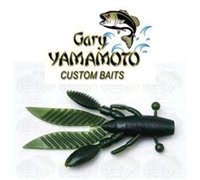 Yamamoto Flappinâ€™ Hog 3.75", Smoke w/ large black, blue, small gold