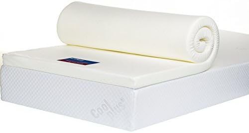 Bodymould Memory Foam Mattress Topper with Cover, 2 Inch, UK Super King
