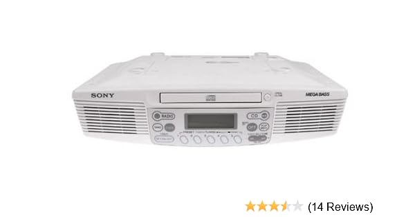 Sony Icf Cdk70 Under Cabinet Kitchen Clock Radio With Cd Changer
