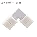 VIPMOON L-Shape 2 Pin 8mm LED Strip Light Connector 10 Pack 2 Conductor Connector Solderless Snap Down Quick Splitter Right Angle Corner 90° Degree for 8mm Wide 2835 3528 Single Color Light Strip