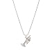 Spinningdaisy Silver Plated Crystal Trumpet Necklace