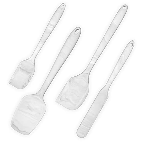 FIVETAS Food Grade Silicone Rubber Spatula Set for Baking,Cooking.High Heat Resistant Non Stick