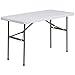 Flash Furniture 4-Foot Granite White Plastic Folding Table primary