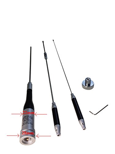 Anteenna TW-7900 Ham Mobile Antenna with UHF Male Connector 144/440MHz VHF/UHF 2m/70cm Max Powr 150W 1 PC Free White Color of Adaptor Connector NMO to UHF Female (SO-239) - Thumbnail 2