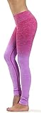 Prolific Health Fitness Power Flex Yoga Pants Leggings - All Colors - XS - XL (Large, Ombre FUCHSIA)