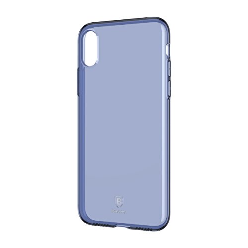 BBEART iPhone X Case,USAMS Shockproof Protective Frosted Anti-watermark Anti-fall Cover TPU Protective Cover Case For iPhone X (Transparent Blue for iPhone X)