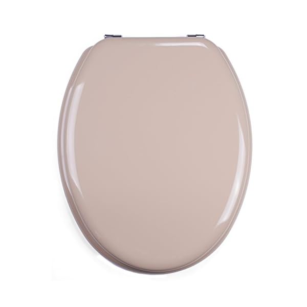 MSV WC Sitz Holzkern beige