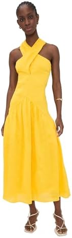 lilah corset midi dress in yellow floral bardot Bardot Lilah corset midi dress in yellow daisy
