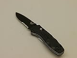 Benchmade Original Mini Barrage Black Blade Serrated Drop Point Folding Knife Manual Opening