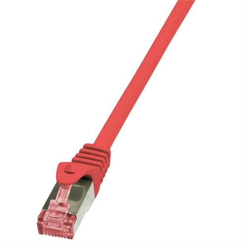 LogiLink CQ2084S Cat.6 S/FTP PIMF PrimeLine Patch Cable, 7.50 Meter Length, Red, Red, 7.5 Meter Length