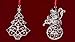 Lenox Sparkle And Scroll Holiday / Christmas Ornaments [Silver-Plated] (set-6)