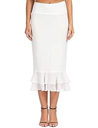 GRACE KARIN - Extensor de muselina hasta la rodilla con volantes para vestido o falda