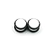 White Magnetic Design - Acrylic Fake Plugs - Cheaters - 2G Gauge - 6mm