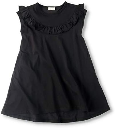 Amazon ブランシェス Branshes フリル半袖ワンピース ブラック 05 110cm ワンピース チュニック 通販