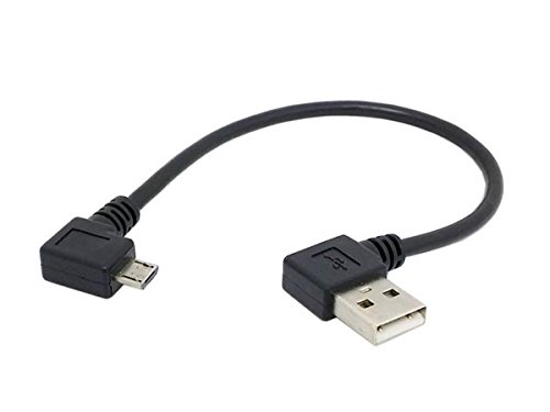 System-S Micro USB Cable Right Angled to USB 2.0 Type A Right Angled Approx. 19 cm