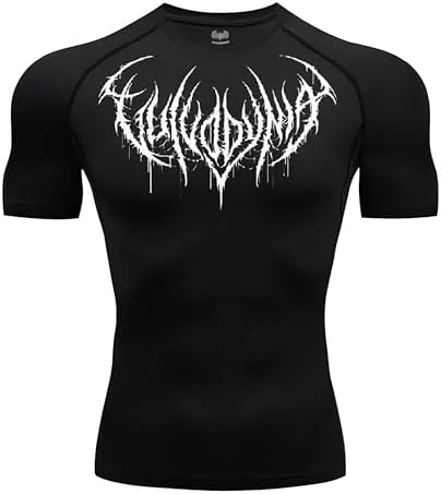 Amazon.com: FitKairosis Diaphthora Black Compression Shirt for Men