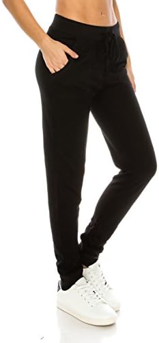 Me in California Women's Lightweight Comfy Drawstring French Terry Joggers Pants with Side Pockets