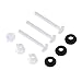 Plastic Toilet Seat Hinge Bolts and Nuts with Washers for Mount Toilet Seat Hinges(10 Packs)