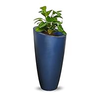 Mayne 8880-NB Modesto 32in Tall Patio Planter, Neptune Blue