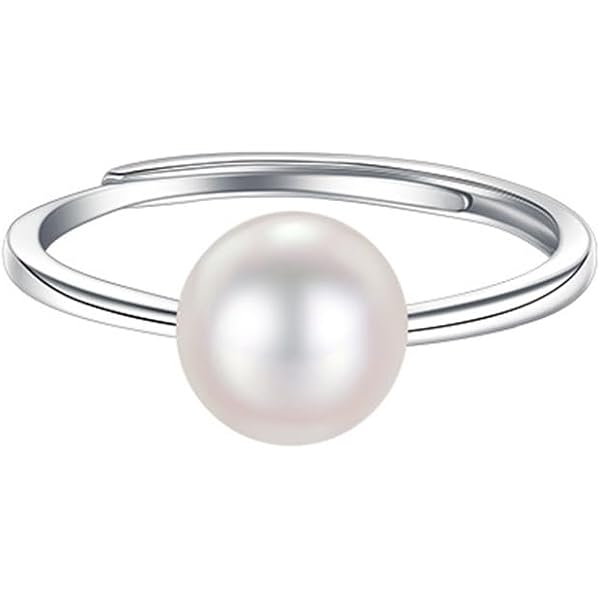 Jewelryonclick 6 Carat Natural Pearl Adjustable Ring - Sterling Silver, Sizes 5-13 For Men & Women - View #11