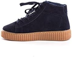 Women's Qupid Shoes High Top Suede Platform Creeper Sneaker