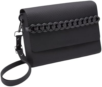 - Casual Bag, Borsa in Silicone da Donna con Catenella da Polso e Tracolla Regolabile, Elegante, Chiusura di Sicurezza, Resistente all’Acqua