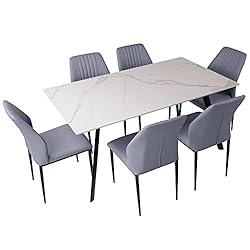 Zerifevni Dining Table Chairs Set for Kitchen Room