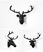 Yunno Black Faux Taxidermy Resin Deer Head in Animal Head Wall Decor Deer Head Wall Mount Sculpture (Black)