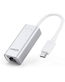 Anker USB C to Ethernet Adapter, Portable 1-Gigabit Network Hub, 10/100/1000 Mbps, for MacBook Pro 2016/2017/2018, iPad Pro 2018, Chromebook, XPS, Galaxy S9/S8, and More