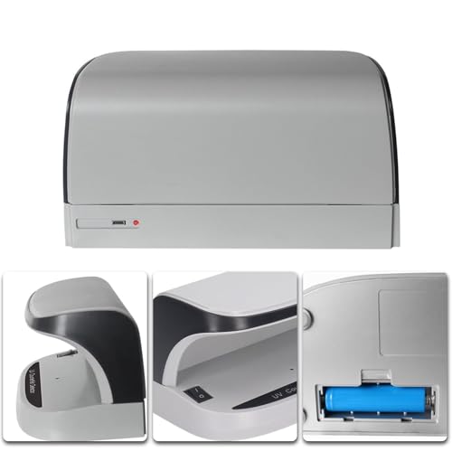Detector billetes falsos, Máquina de billetes falsos con detector uv, Detector billetes falsos recargable, Luz de interruptor inteligente, para Pasaportes, Bancarios, Cheques, Tarjetas de Crédito