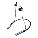 Cdrival Bluetooth 5.0 Neckband Headphones, Wireless Neckband Headset Stereo Noise Cancelling, IPX5 Waterproof Sports Earphones, Gym, Workout, Travel, Business, Magnetic Earbuds - Blue