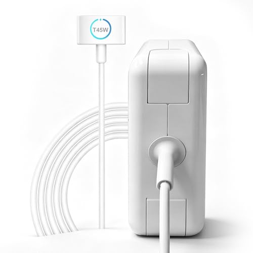 T-Tip Super Fast Charger 45W, Compatible with Mac-Book Air Charger, Compatible with Mac-Book Air 11 and 13 Inch Models (2012-2017) A1435, A1436, A1465, A 1466
