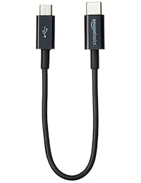 Basics   Cable USB-C a Micro B 2.0   6 pulgadas, color negro