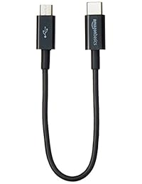 Basics   Cable USB-C a Micro B 2.0   6 pulgadas, color negro