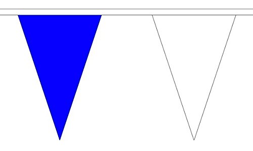 Royal Blue and White Triangle Bunting 20m (54 flags) — image 1