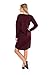 Issa Plus Long Sleeve Loose Women Summer Party Dress with Pokets and Plus Size (L, Burgundy)