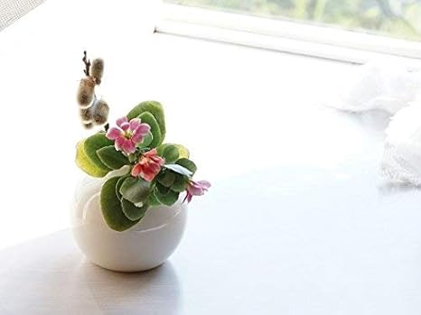 Amazon Co Jp K Sキッチン ミニフラワーベース 5 4cm 大サイズ 陶器製 白 小さい花瓶 おしゃれ雑貨 インテリア小物 ポーセリンアート 生け花 ミニディフューザー容器 ホーム キッチン