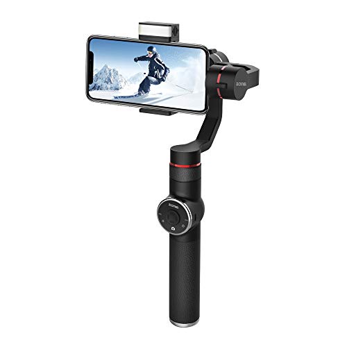 BONFOTO Gimbal Stabilizer Mobile 3 Axis Handheld Gimbals for Smartphone, w/Focus Pull & Zoom for iPhone XR/XS/X/8/7/6 P, Android Samsung S8 S7 Huawei P20 Pro Mate 10, with Time Lapse, Auto Tracking