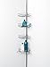 Zenna Home Tension Corner Pole Caddy, Chrome