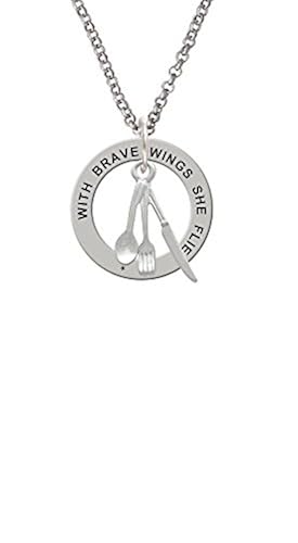 Delight Jewelry Silvertone Mom Rocks on AB Crystal Heart - Strong and Coura