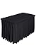Tina 4 Foot Polyester Fitted Tablecloth Table Skirt For Wedding Banquet Trade Show Black