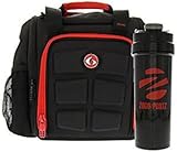 6 Pack Fitness Bag Mini Innovator Black/Red w/Bonus ZogoSportz Cyclone Shaker