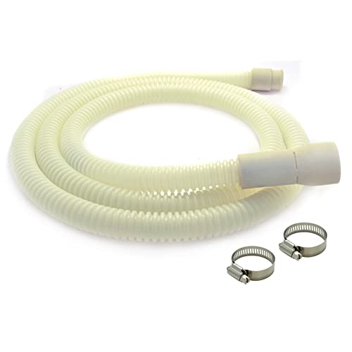 TT FLEX 6 FT Dishwasher Drain Hose, Flexible Discharge Hose with Stainless Steel Clamps for 5/8