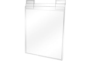 Prolinemax 11-1/2"W x 15" H Slatgrid Gridwall Lucite Clear Acrylic T-Shirt Display Panel